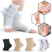 3x Compression Ankle Sleeve Foot Support Socks Plantar Pain Relief Valgus Heel