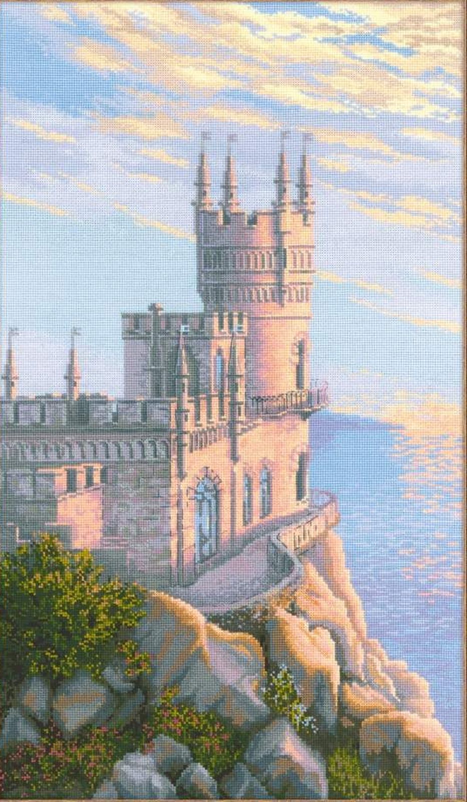 Kit A Punto Croce Château Nid D'Hirondello 1645 Riolis