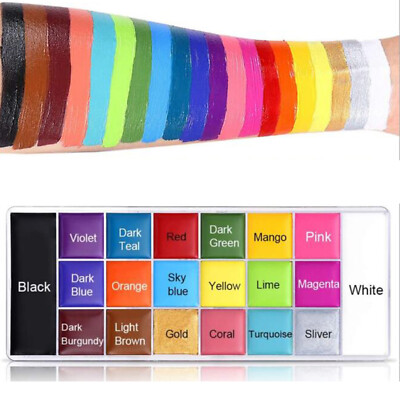 Gesicht Körper Farbe Öl Palette Flash Safe Ölbasis Malerei Set für Halloween