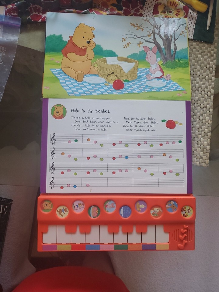 Winnie The Pooh: Pooh's Piano Book Play A Song. Needs New Batteries Fun