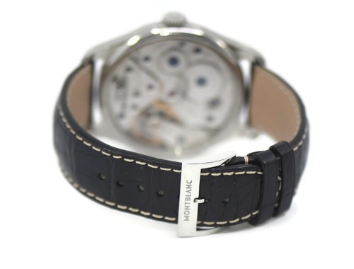 Montblanc 1858 Petit Secondes Acier Inoxydable Montre 113860 - Photo 2 sur 5