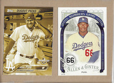 Yasiel Puig serial numbered JUMBO 5x7