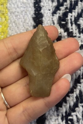 MLC s2987 Semi Translucent Novaculite Stemmed Arrowhead Arkansas X Tutton
