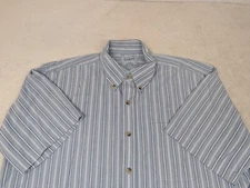 L.L. Bean Shirt Mens Large Blue Button Up Dress Work Regular Wrinkle Free Large