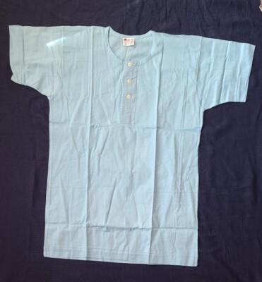 10 VTG New old stock Mapple Leaf T shirt Mens Asian Size 36  Blue With Botons
