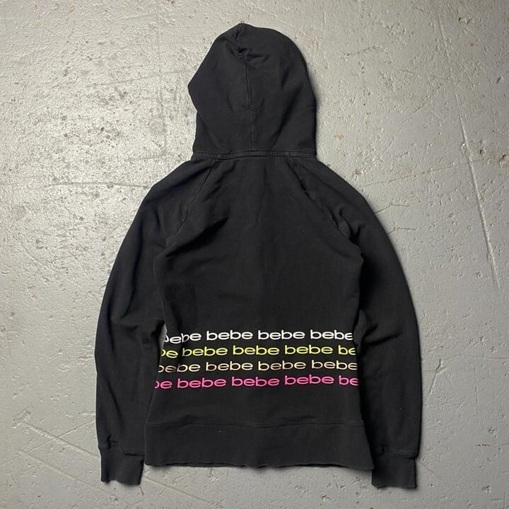 90s y2k bebe ニット ラインストーン ジップパーカー 古着 【公式通販】