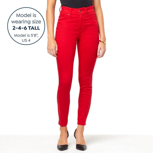 DG2 by Diane Gilman Infinity Stretch TriFit Jeans, Ruby, 8-10-12P - Picture 2 of 3