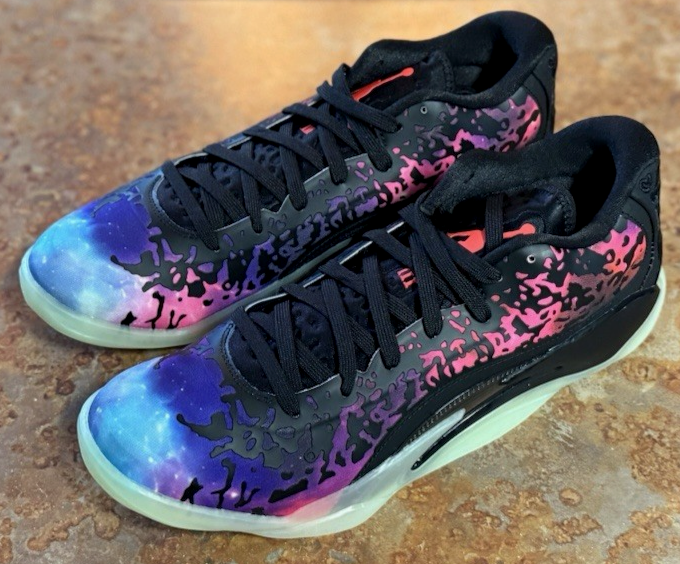JORDAN MEN'S ZION 3 BASKETBALL SHOES BLACK PINK PURPLE SIZE 10.5