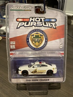 Hot Pursuit Greenlight San Bernardino County Sheriff SEBA Dodge Charger 1:64