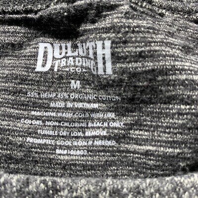 Duluth Trading Sweatshirt Womens MED Gray White Pullover Shirt S/S