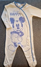Piżama Myszki Miki 3-6 miesięcy biała Disney Babygrow unisex chłopiec dziewczynka (M13) 