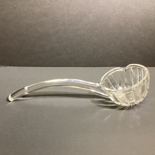 Vintage Jeanette Glass National Clear Punch Bowl Ladle Ribbed Depression Glass