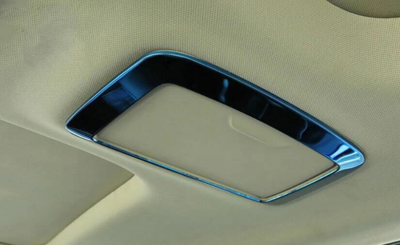 For BMW 5 Series G30 2018-2021 2022 Blue Titanium Rear Makeup Mirror Frame Trim - Изображение 3 из 4