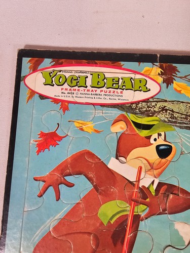 1960's Yogi Bear Frame Tray Puzzle No. 4428 • Hanna Barbera • Missing 1 Piece - Picture 2 of 6