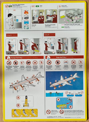 Turkish Airlines SAFETY CARD  A 321 200 TS-50000045 SM.71.101 Rev.00  11.09.2020