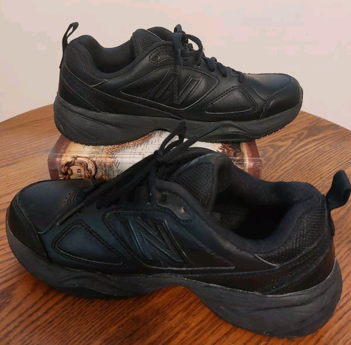 626v2 New Balance Work Shoes Womens Women's New Balance 626 Black Leather  Slip Resistant Work Shoe