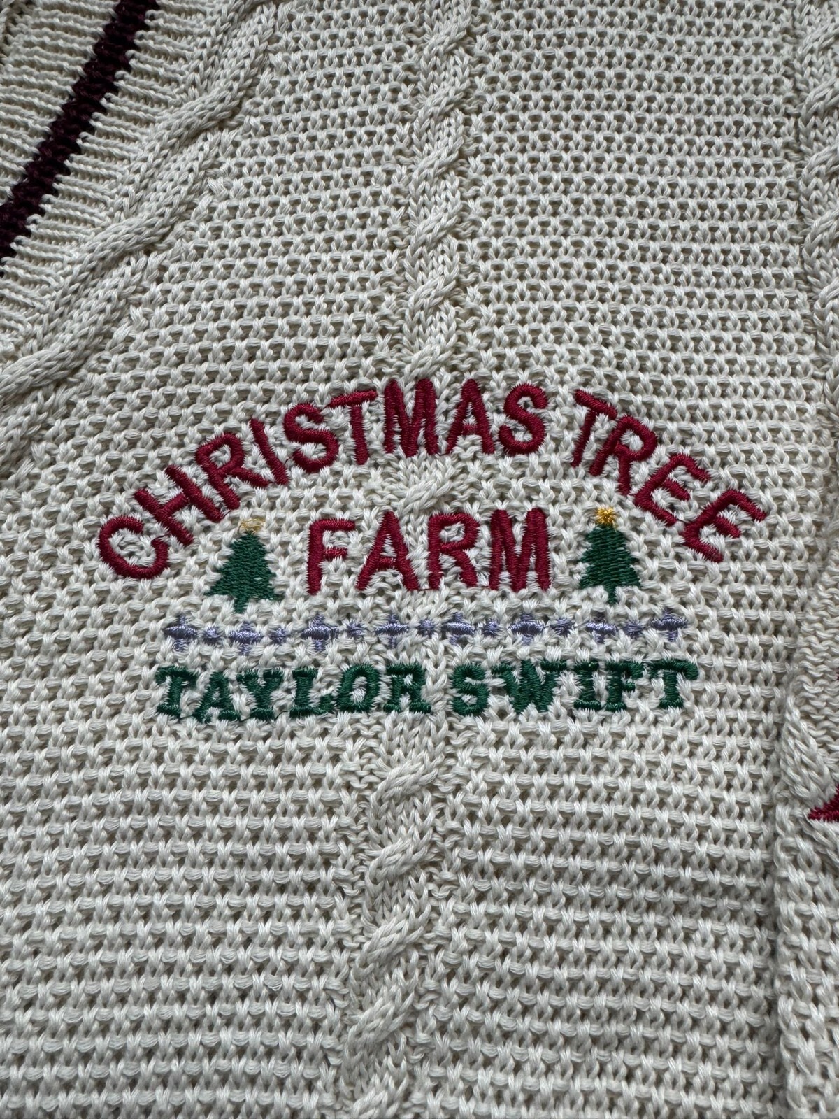 Taylor Swift Christmas Tree Farm CTF Handmade Cardigan Unofficial S/M/L