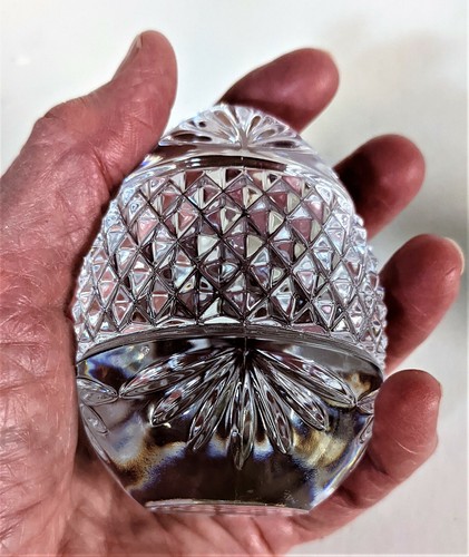 Glass Egg Paperweights Lead Crystal France & MSH Ash 1980 Eruption Lot of 2 Vtg - Picture 10 of 12