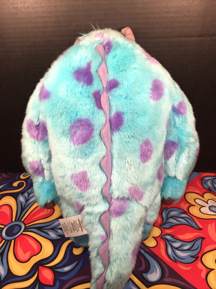Muito bom estado-16” Sully Monsters Inc Disney Plush Pixar Sulley Stuffed Monster - Imagem 2 de 3