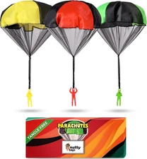 Parachute Toys for Kids - Tangle Free Outdoor Flying Parachute Men, Top Indoor &