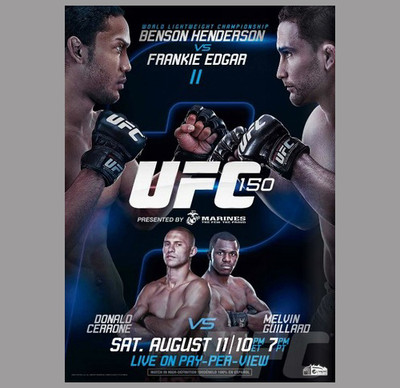 UFC JAPAN ポスター EDGAR vs HENDERSON UFC 150 BENSON HENDERSON vs EDGAR Denver 8/11/2012 Vintage