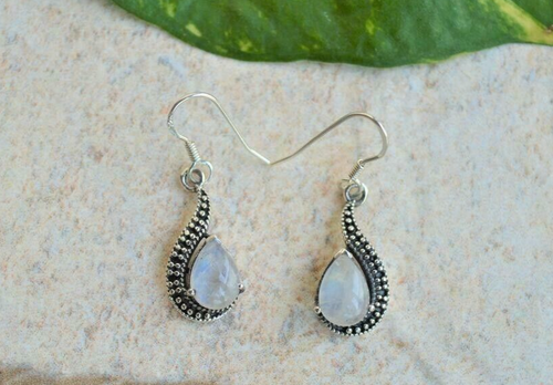 Boucles D'oreilles Art Nouveau En Argent 925 - Style Goutte/pendantes - Signées Beach Life Treasures - Neuf Avec étiquettes