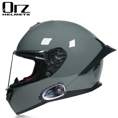Bluetooth Motorcycle Intercom Helmet With Camera Full Face Helmets Dot Approved