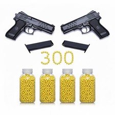 Kids BB Toy Gun Set 2PCS with 300 Pellets Outdoor Fun Play A