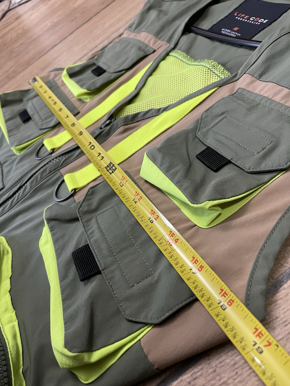 Life Code green utility vest with multiple pocket… - image 7
