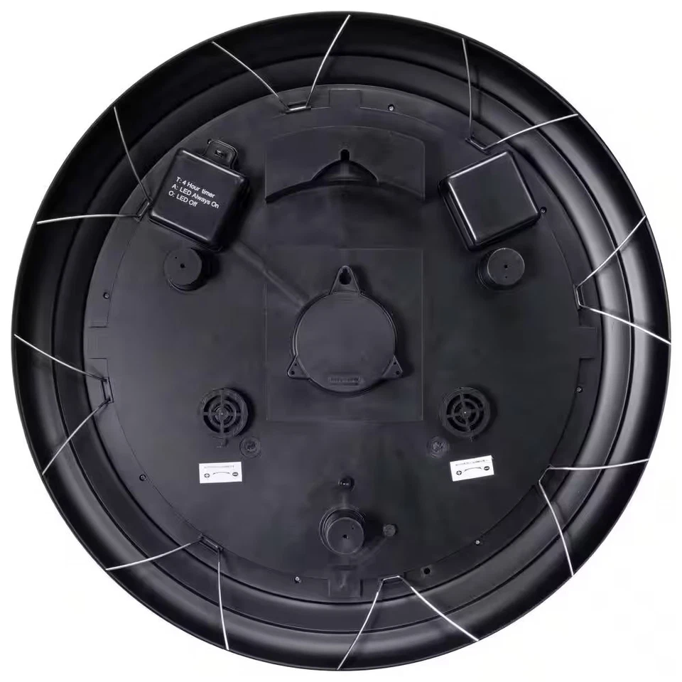 Reloj de pared 24 pulgadas Termómetro LED Exterior Sensor de Humedad Marco de Metal Lente de Vidrio Foto 4 de 4