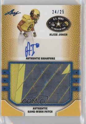 2015 Leaf US Army All-American Bowl Blue 24/25 Alize Jones Patch Auto 0b2