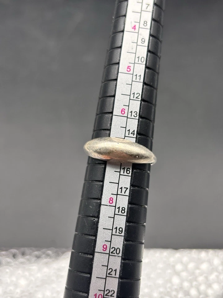 Bague En Argent Massif Vintage Ancien Taille 54 - Photo 3/4
