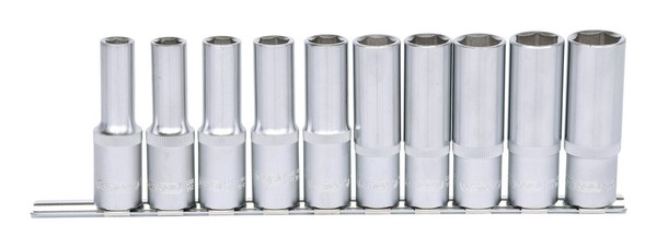"Ks Tools 1/2\" Sechskant-Stecknuss-Satz, Lang, 10-Teilig 10-19 Mm - 917.0615"-image