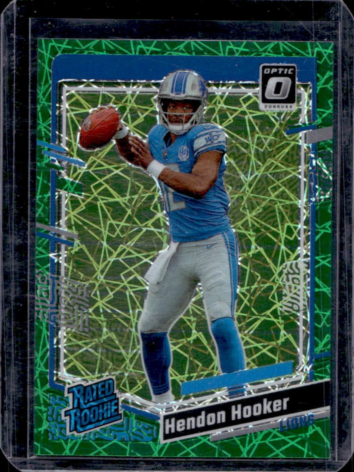 2023 Donruss Optic Hendon Hooker Green Velocity Prizm Rated Rookie #234 Lions