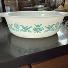 Vintage Pyrex Blue Birds Amish Promo 043 1.5 Qt Replacement Dish No Lid