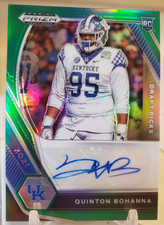 2021 Prizm QUINTON BOHANNA Rookie Auto Green Refractor Card Autograph SEAHAWKS