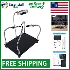 Professional Helping Hands Soldering Station with 2.5X Magnifying Glass  4 Arms