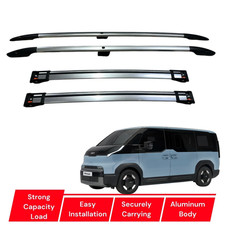 Kia PV5 Roof Rack Silver Aluminium Roof Rails & Cross Bars 4PCS Cargo Carrier