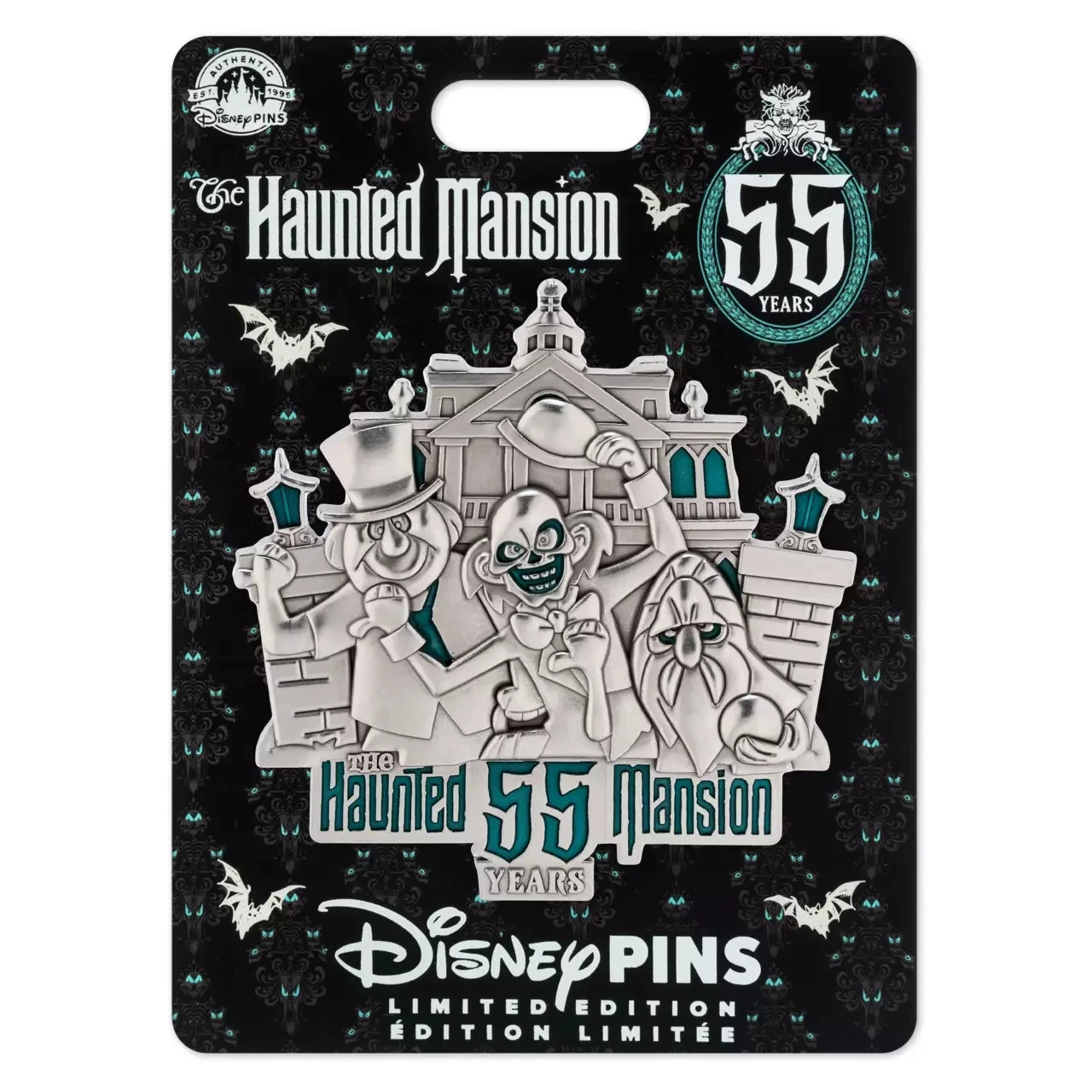Disneyland Haunted Mansion 55 Years Three Hitchhing Ghosts Jumbo Disney LE Pin