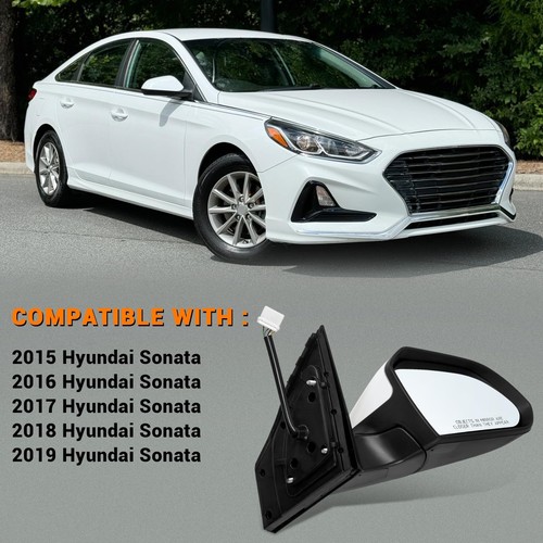 Right Passenger Side Mirror Assembly Fits 2015 2016 2017 2018 2019 Hyundai So... - Picture 5 of 6