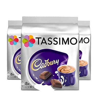 Tassimo Cadbury Heiße Schokolade x3 Packungen, insgesamt 24 T Scheiben Kapseln