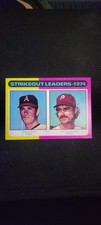 1975 Topps League Leaders Nolan Ryan, Steve Carlton #312 Rare Mini