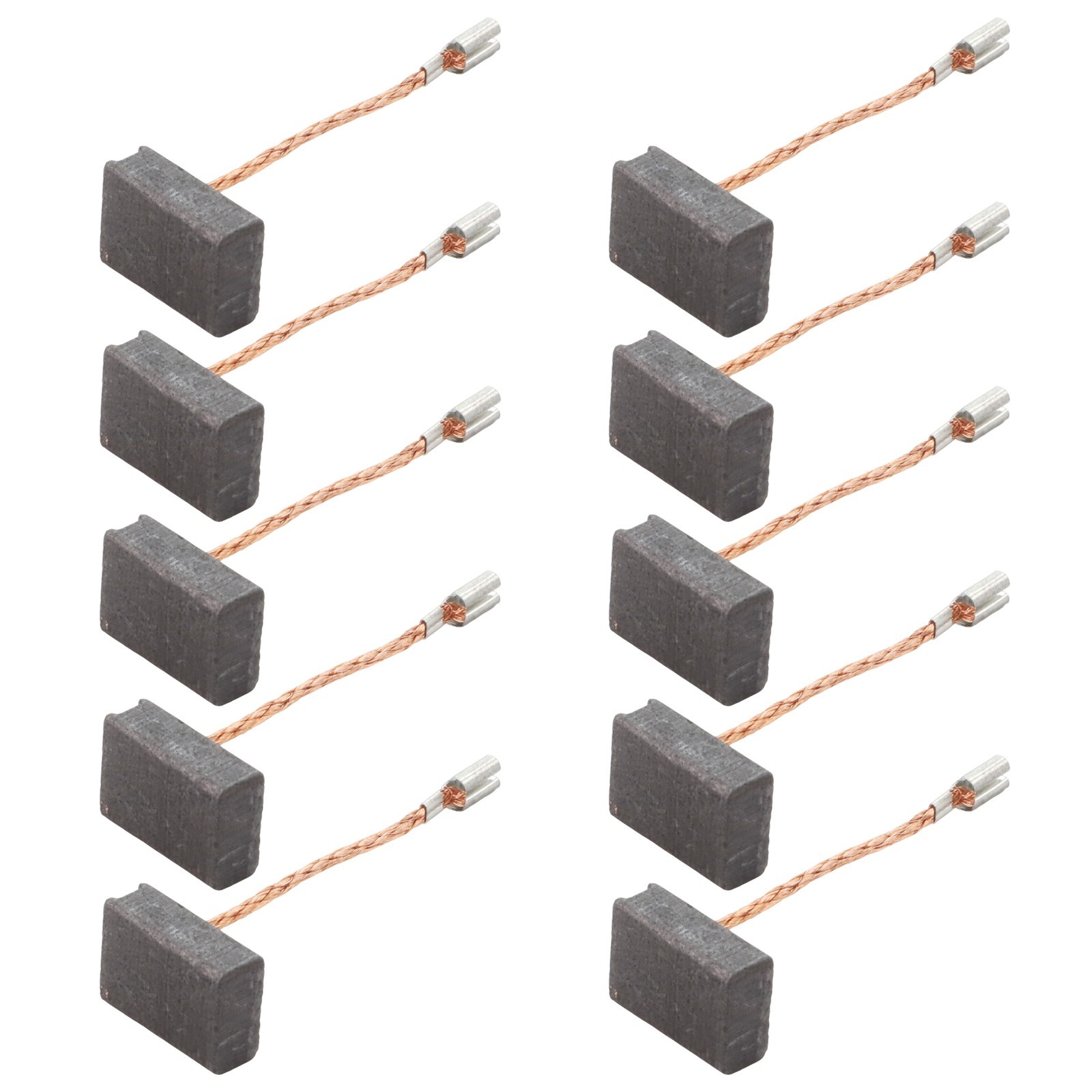 Set of 10 Replacement Carbon Brushes for Bosch GWS 17125 CIE Grinder 1607000V37
