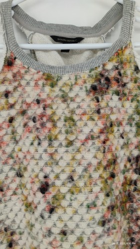 Camiseta sin mangas Banana Republic multicolor palomitas de maíz panel frontal rizo trasero y corbata L - Imagen 17 de 22