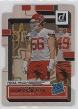 2022 Donruss Rated Rookie Press Proof Silver Die-Cut /75 George Karlaftis 0b4t