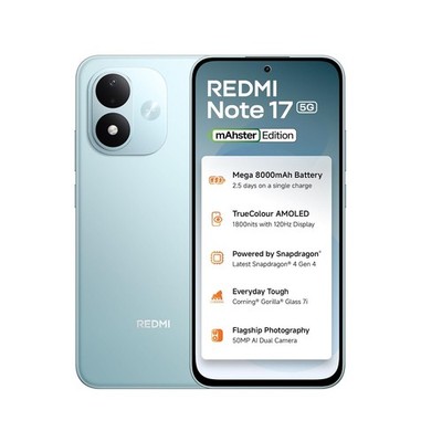 Redmi Note 17 5G | 128GB | 8GB RAM | Blue Global Version Unlocked Snapdragon