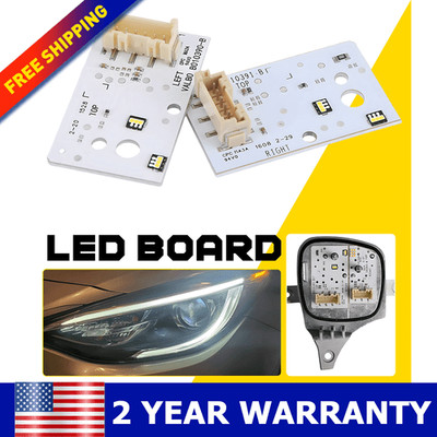 LED DRL Board Chip Headlight Daytime Running Light For INFINITI QX30 Q30 2017-19