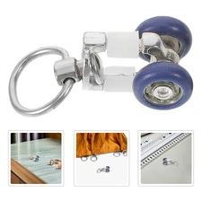  16pcs Curtain Track Rollers - Stainless Steel Curtain Pulleys Runners - Rail