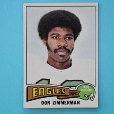 1975 Topps Football #192 Don Zimmerman - Excellent to Near Mint Condition