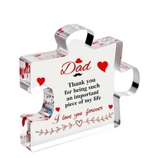 To My Dad Acrylic Block 3.46"x3.9"   Father  s Day Gift from Puzzle, clear